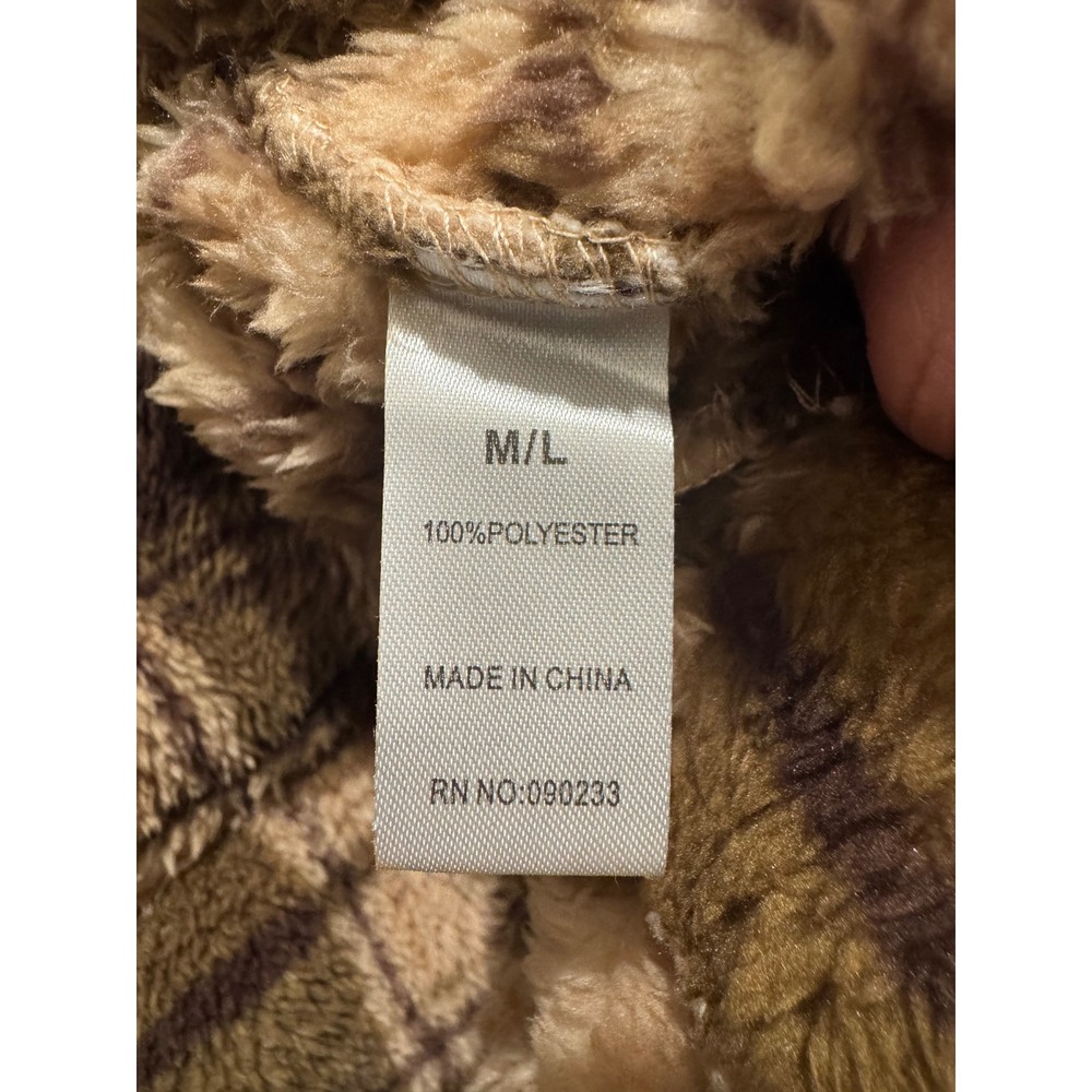 PacSun Homecoming Plaid Button Down Sherpa Shacket Jacket Oversized Size M-L - Picture 9 of 10